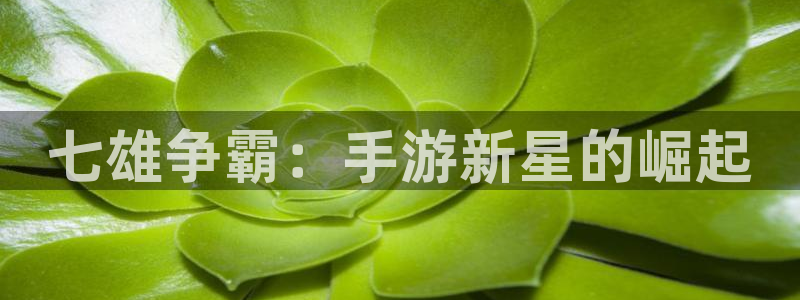 V8娱乐注册：七雄争霸：手游新星的崛起