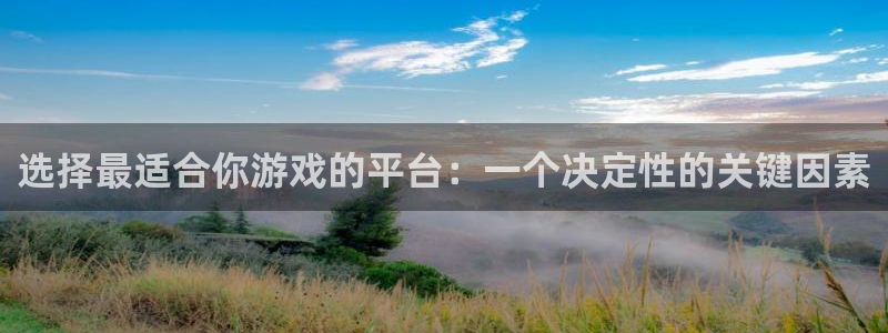 V8娱乐：选择最适合你游戏的平台：一个决定性的关键因素