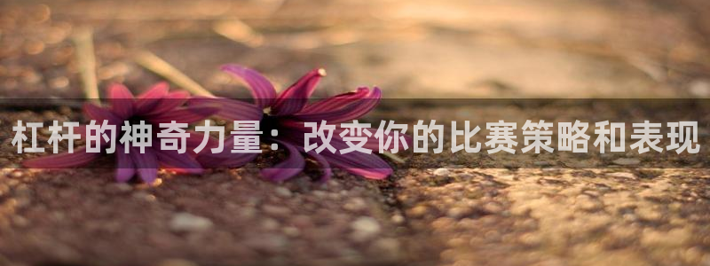 k1体育app下载：杠杆的神奇力量：改变你的比赛策略和表现